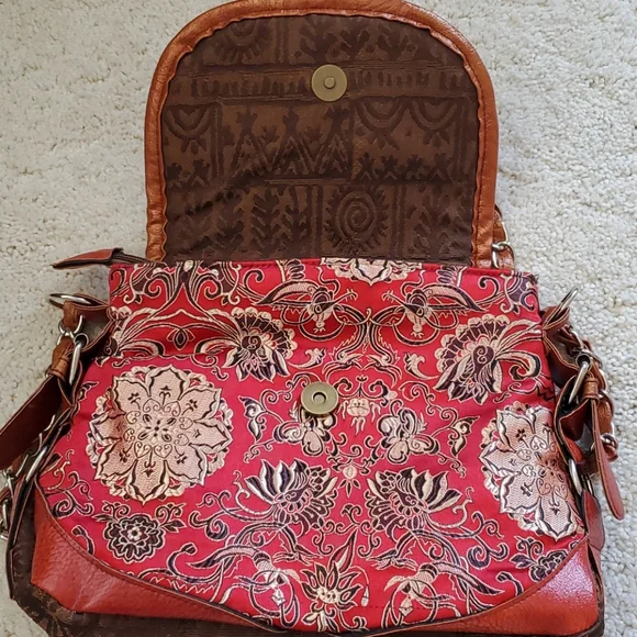 NWOT Mixed Media Boho Purse - Picture 5 of 6